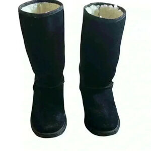 EMU Australian Brontë High Boot Black Unisex Merino Wool Lined Size 8